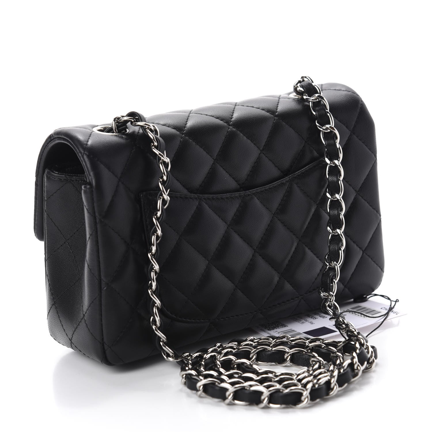 Chanel Lambskin Quilted Mini Rectangular Flap Black 3 of 11