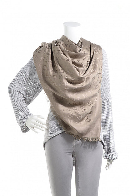 Louis Vuitton Wool Silk Monogram Shawl Verone 2 of 6