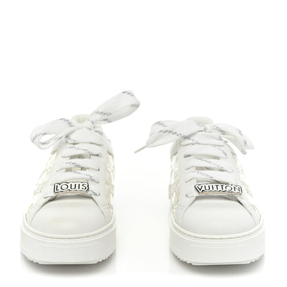 Louis Vuitton Monogram PVC Time Out Sneakers 39 Silver 2 of 9