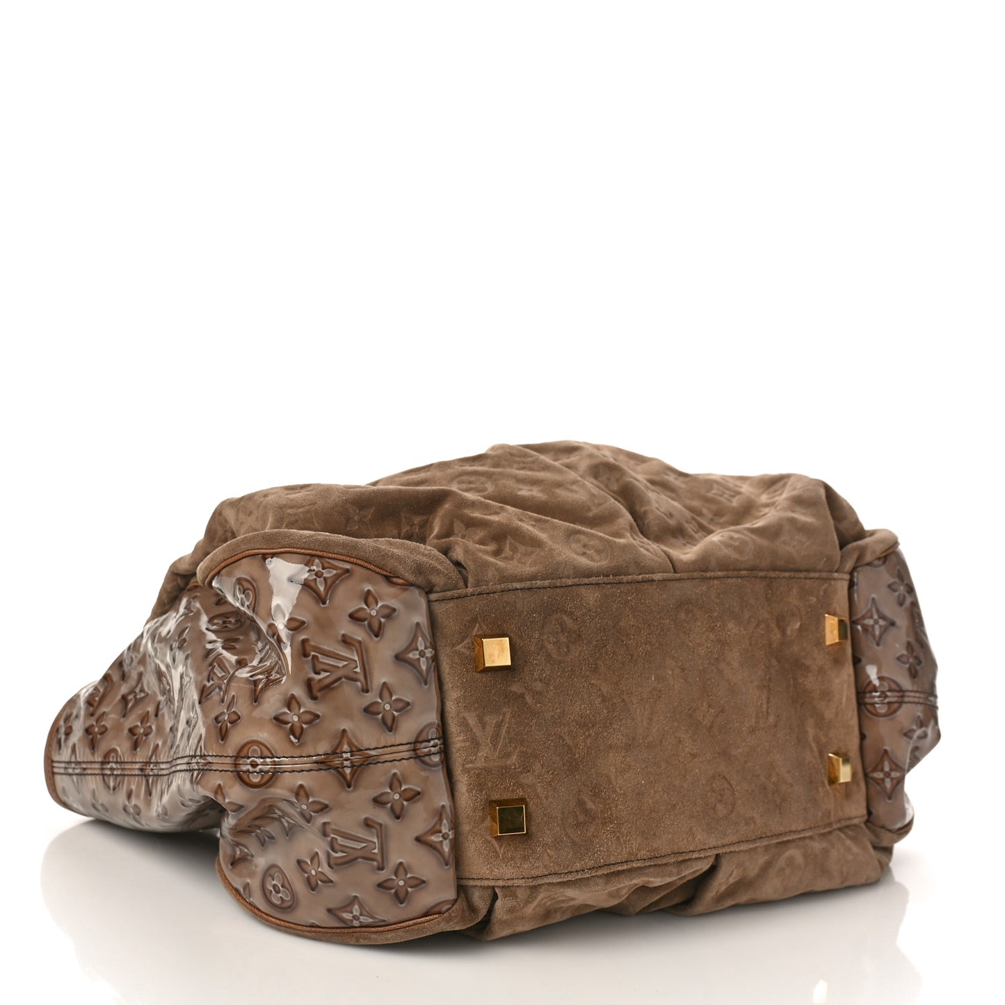 LOUIS VUITTON Suede Patent Monogram Irene Brown