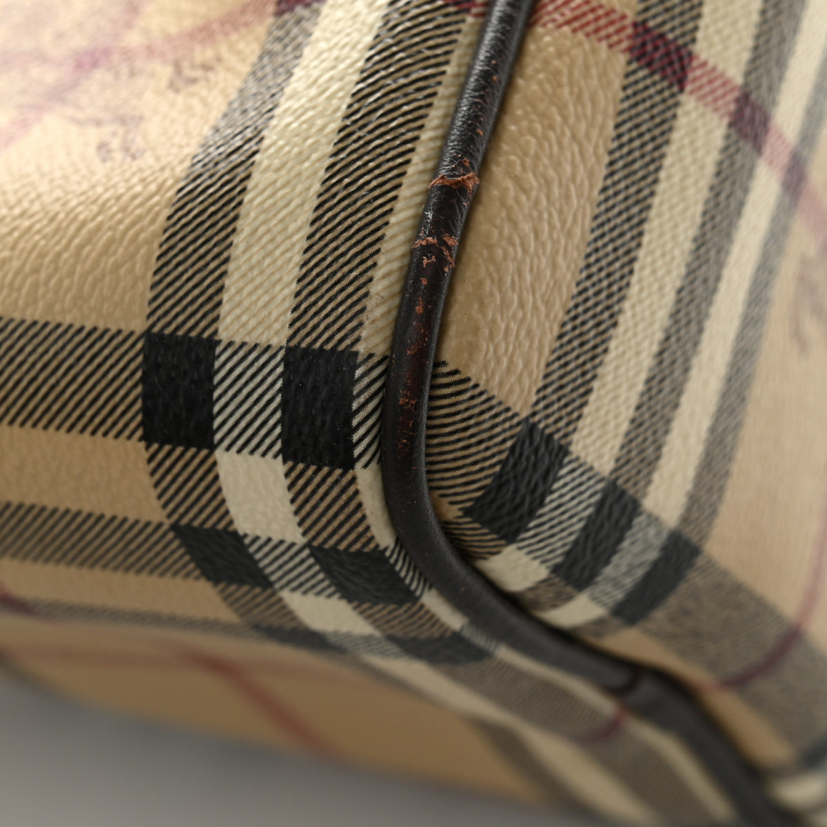 Burberry Haymarket Check Small Chester Bowling Bag Chocolate 20 of 29