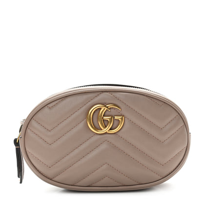 Gucci Calfskin Matelasse GG Marmont Belt Bag 85 34 Porcelain Rose 1 of 14