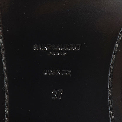 Saint Laurent Smooth Calfskin Studded Strap Ranger Boots 37 Black 6 of 8