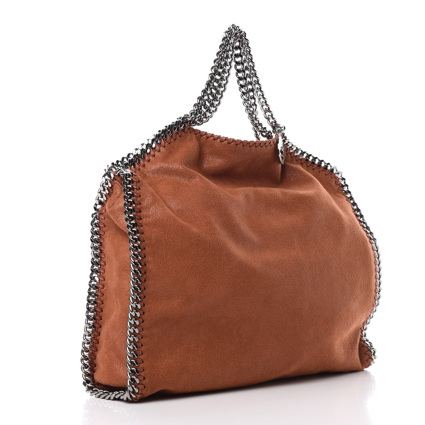 Shaggy Deer Falabella Fold Over Tote Brandy