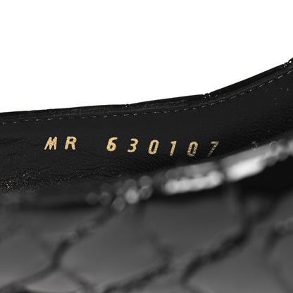 Saint Laurent Patent Crocodile Embossed Opyum 110 Slingback 38.5 Black 7 of 10