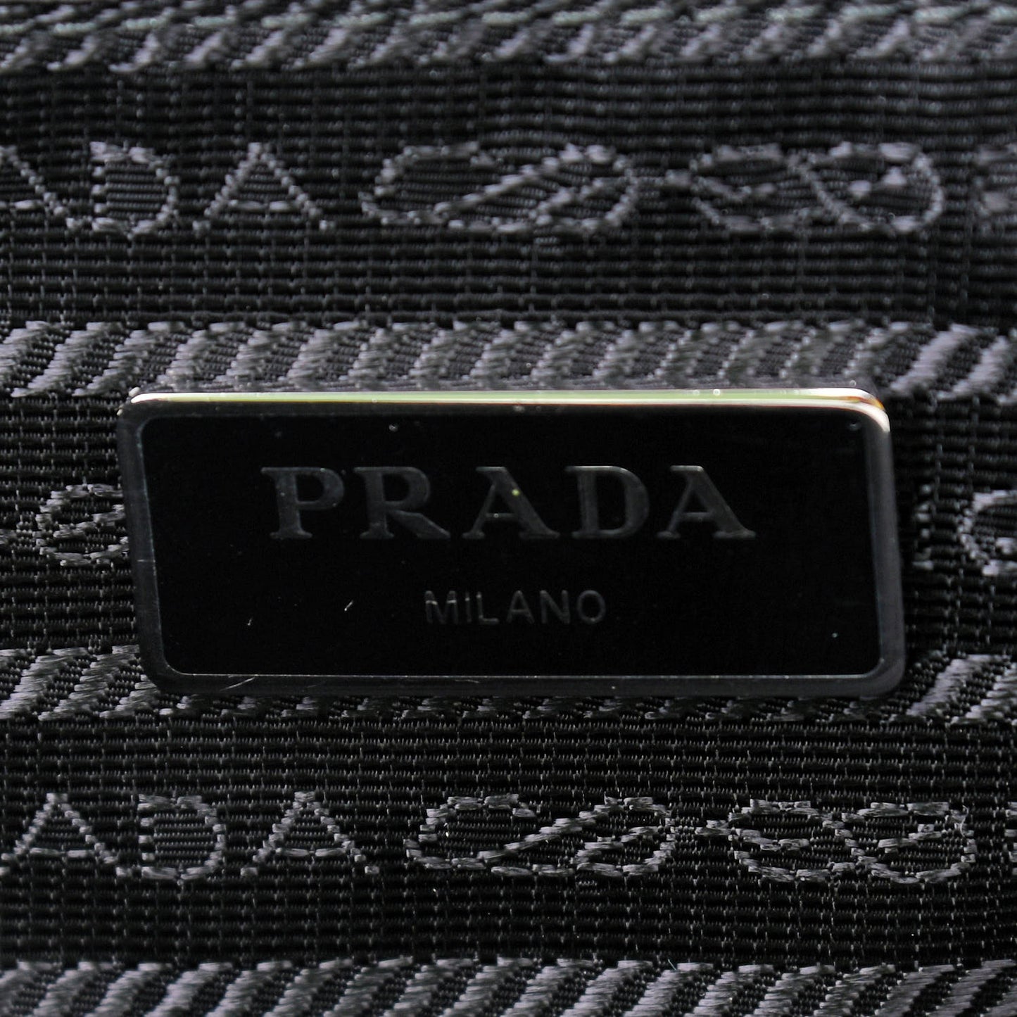 Tessuto Nylon Saffiano Shopping Tote Black