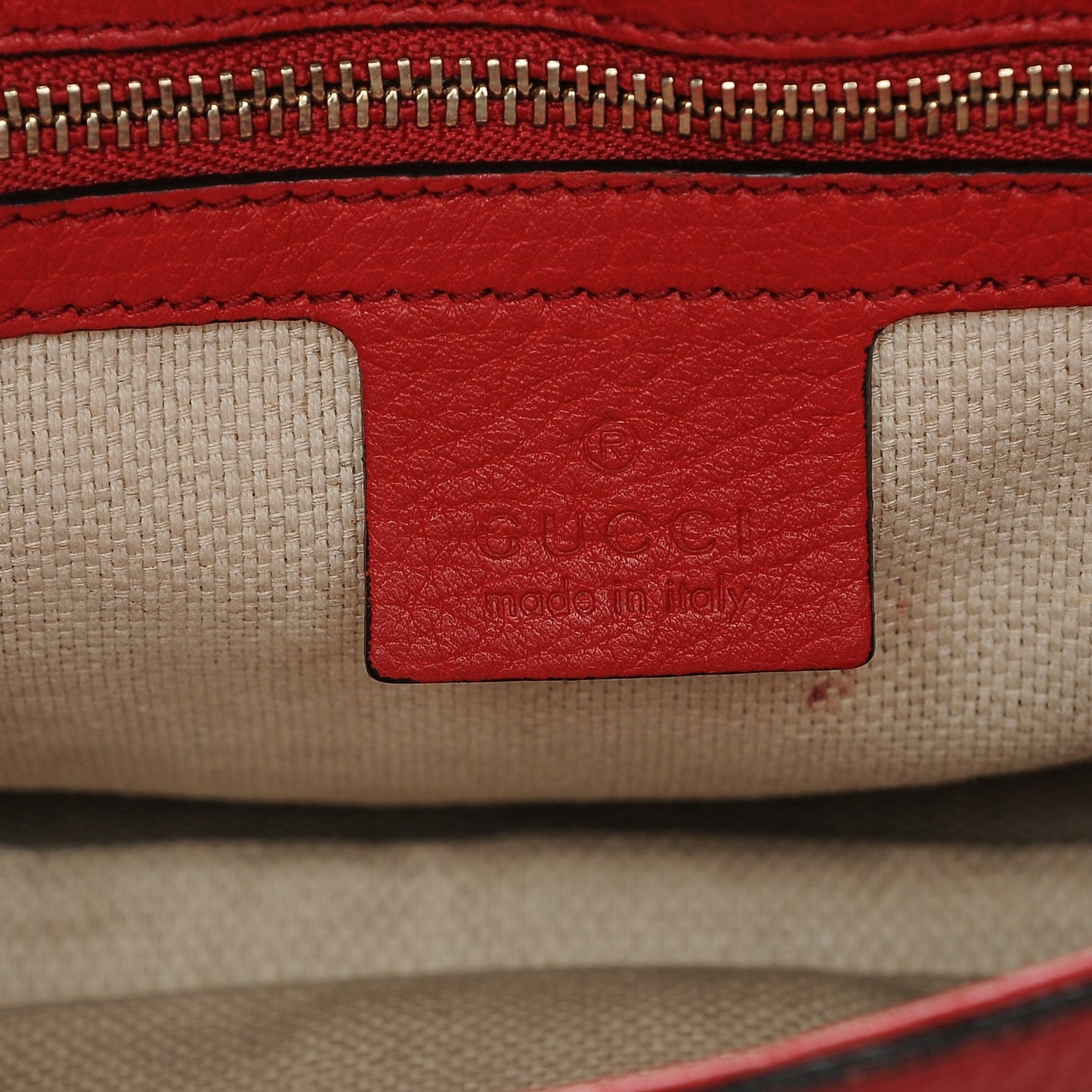 Pebbled Calfskin Medium Soho Flap Crossbody Red
