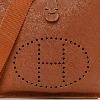 Hermes Taurillon Clemence Evelyne III GM Gold 8 of 14