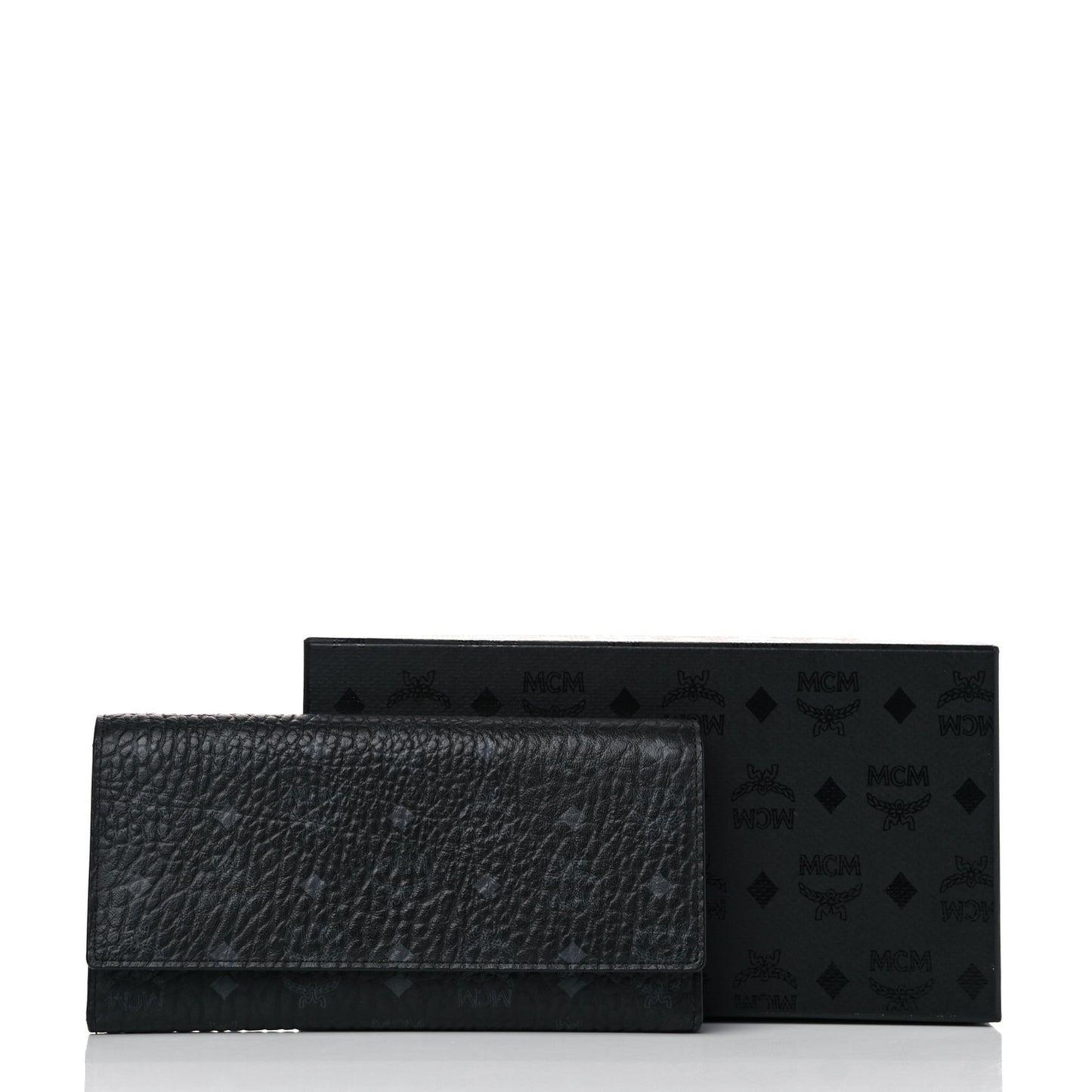 Visetos Large Tri-Fold Flap Wallet Black