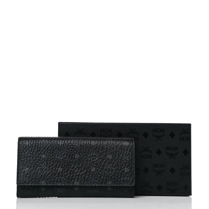 MCM Visetos Large Tri-Fold Flap Wallet Black 10 of 10