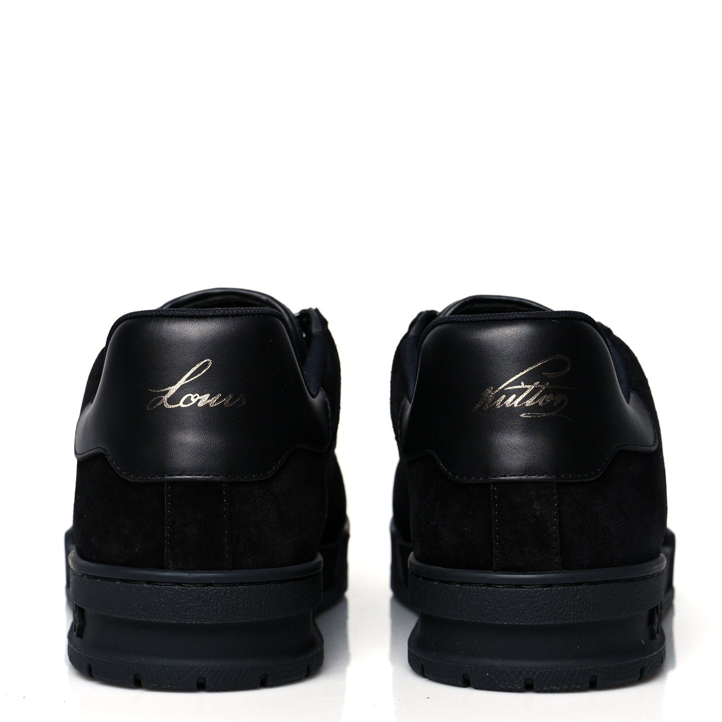 Suede Mens LV Trainer Sneakers 9.5 Black