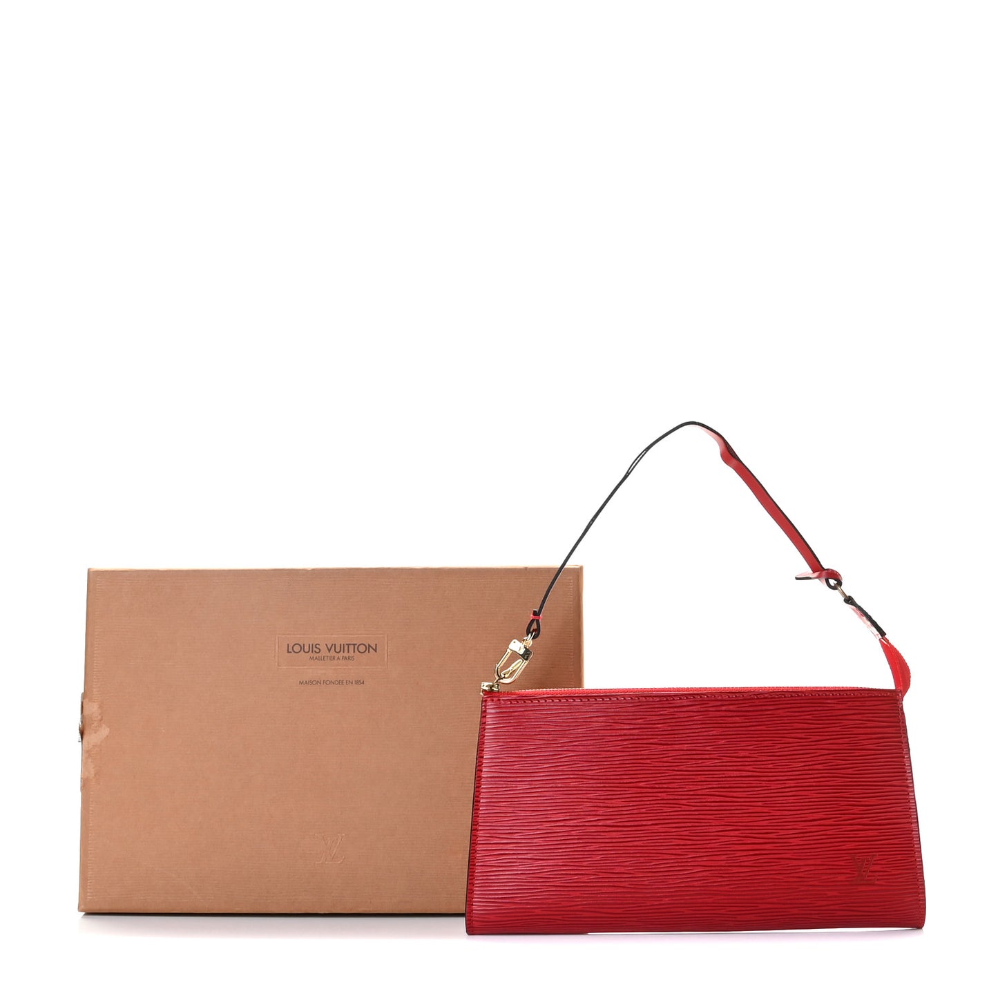 Epi Pochette Accessories 24 Castillan Red