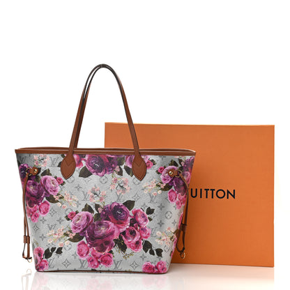 Louis Vuitton Metallic Monogram LV Garden Neverfull MM Silver 10 of 10