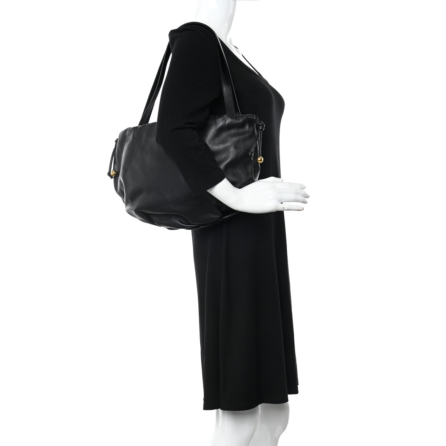 Bottega Veneta Nappa The Bulb Black 2 of 9