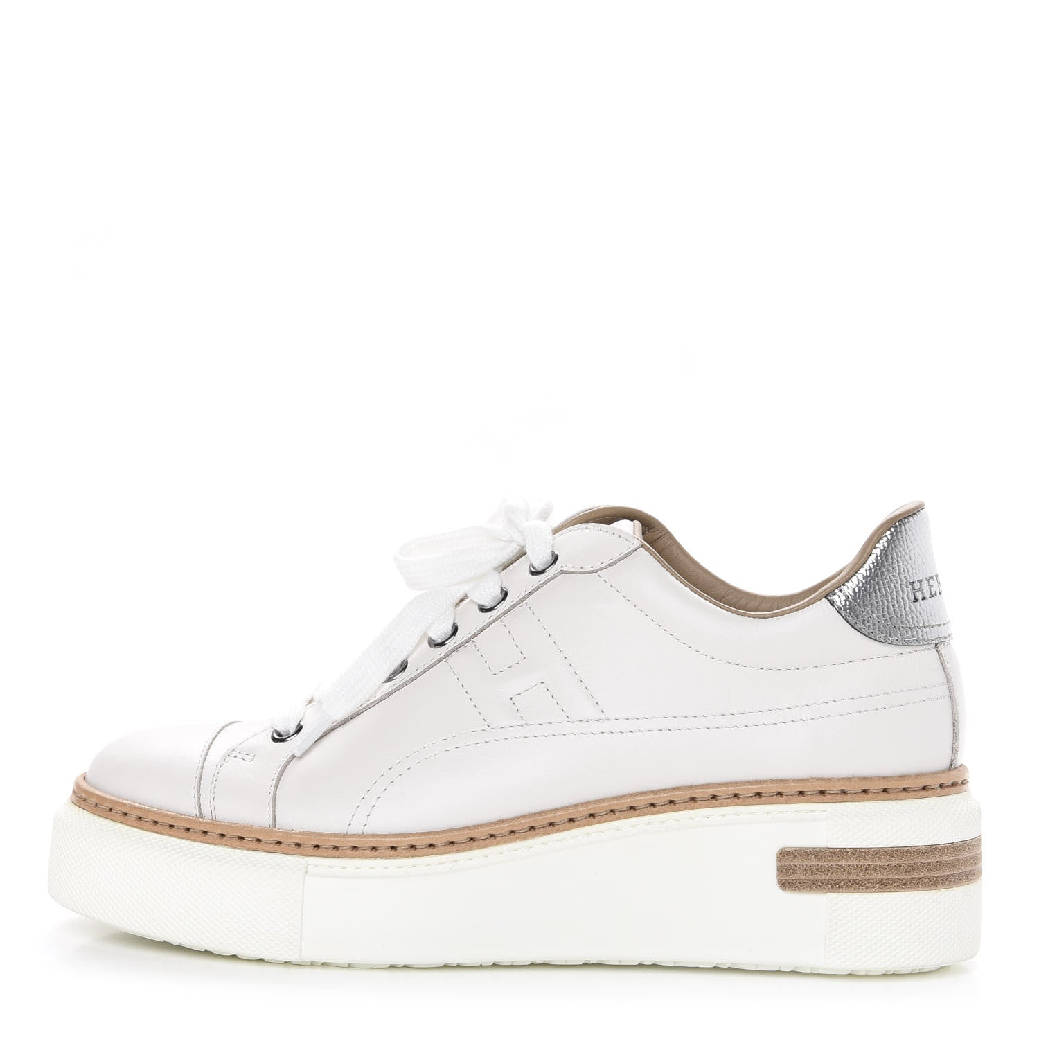 Hermes Calfskin Polo Sneakers 35 White 1 of 8