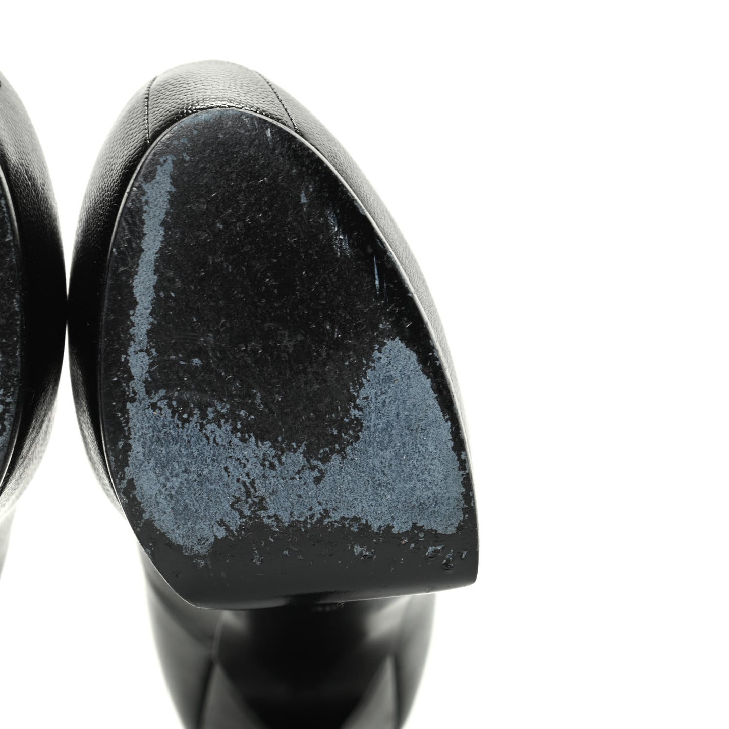 Pebbled Leather Tribute Two Platform Pumps 39 Black