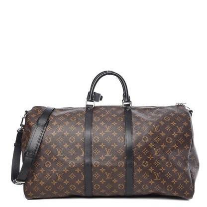 Louis Vuitton Monogram Macassar Keepall Bandouliere 55 1 of 15