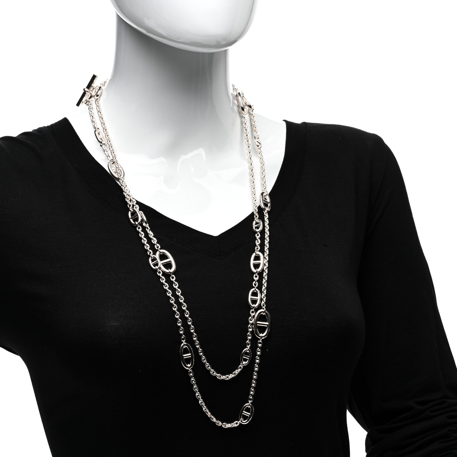 Hermes Sterling Silver Farandole Necklace 160 2 of 5