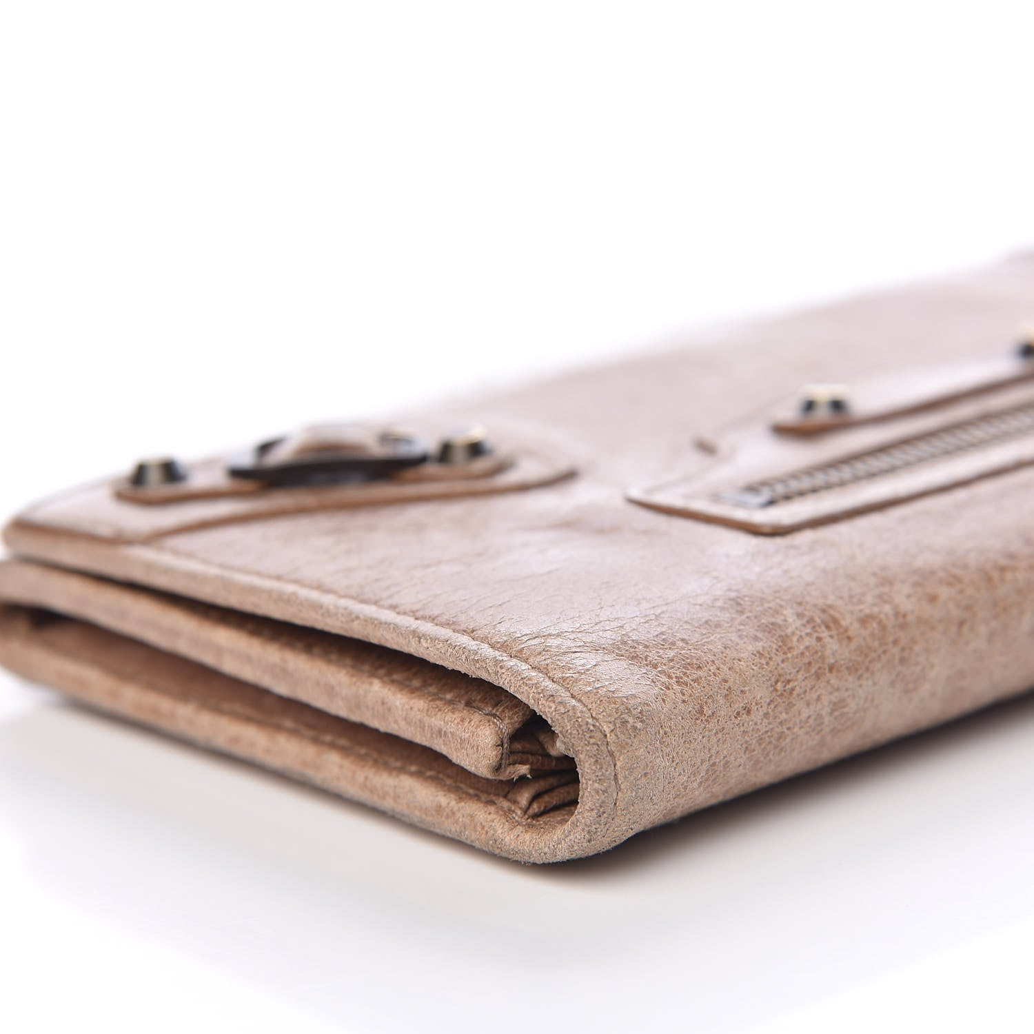 Balenciaga Agneau Classic Hardware Money Wallet Seigle 10 of 17