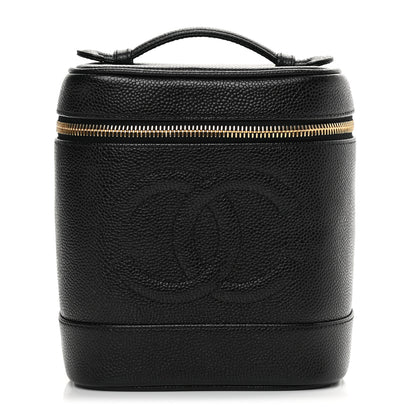 Chanel Caviar Vanity Cosmetic Case Black 1 of 10