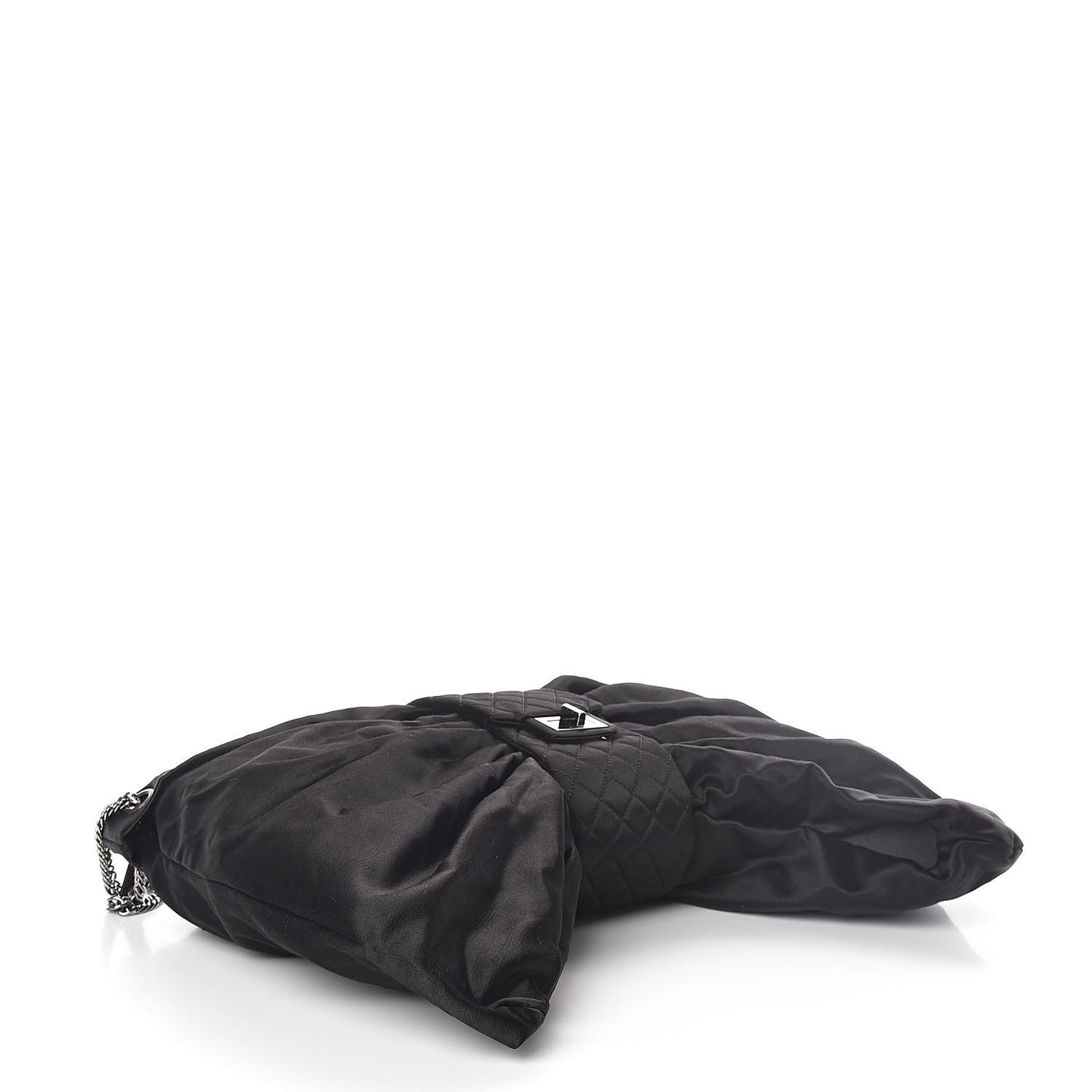 Satin Large Bow Bag Black