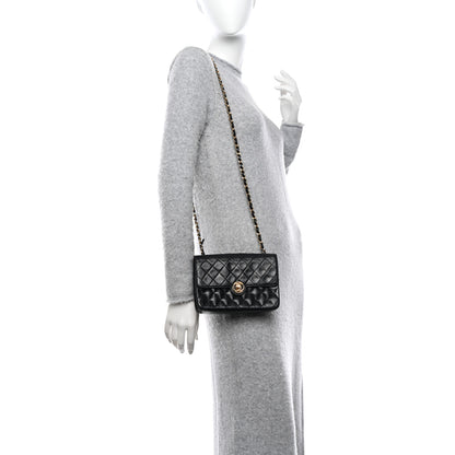 Chanel Lambskin Quilted Single Flap Bag Black 2 of 11