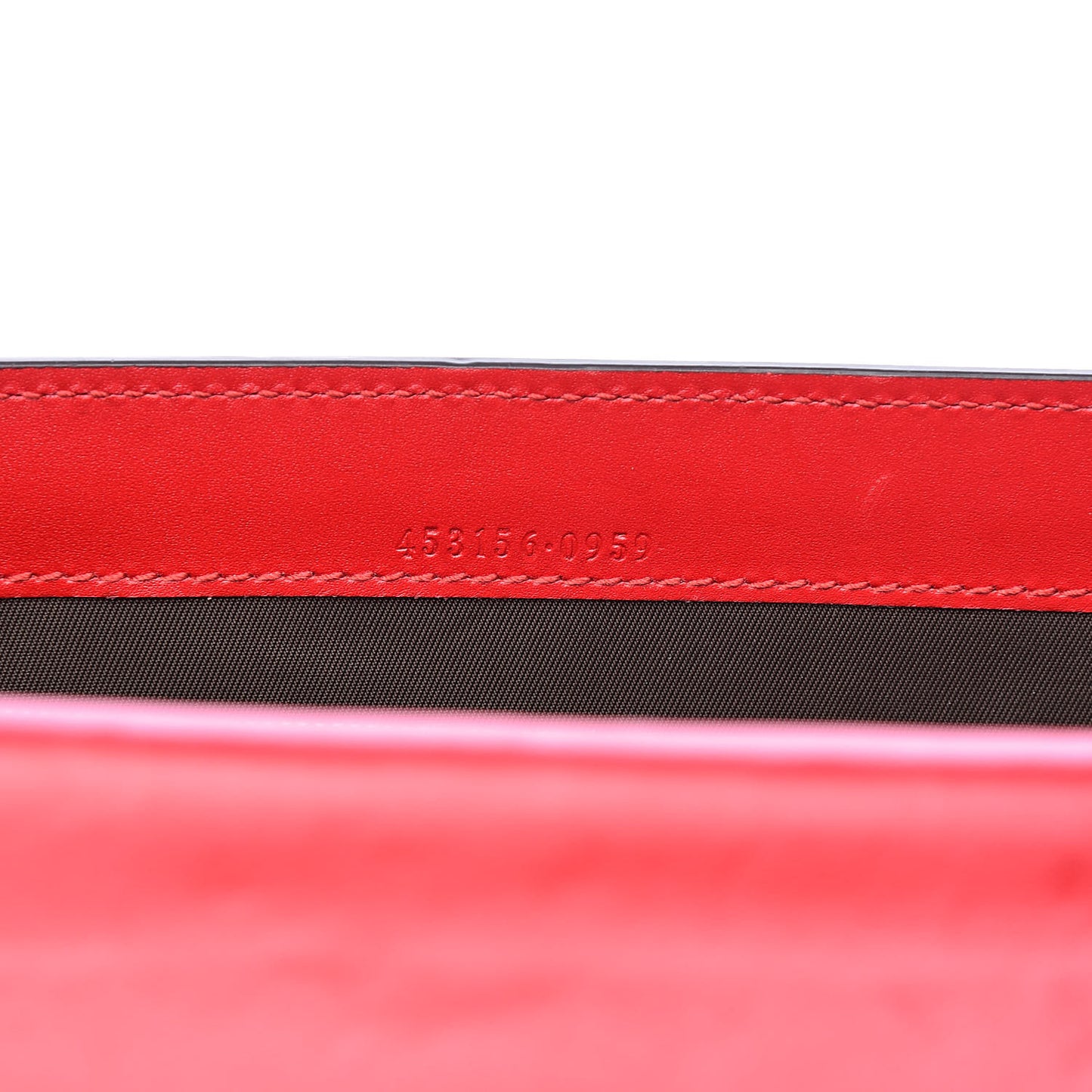 Guccissima Padlock Clutch Hibiscus Red