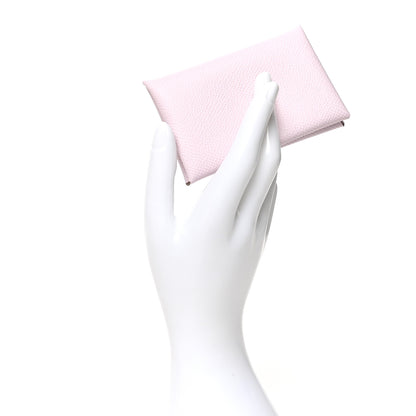 Hermes Epsom Calvi Card Case Mauve Pale 2 of 8