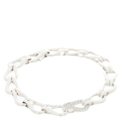 John Hardy Sterling Silver Diamond Surf Bracelet 1 of 3