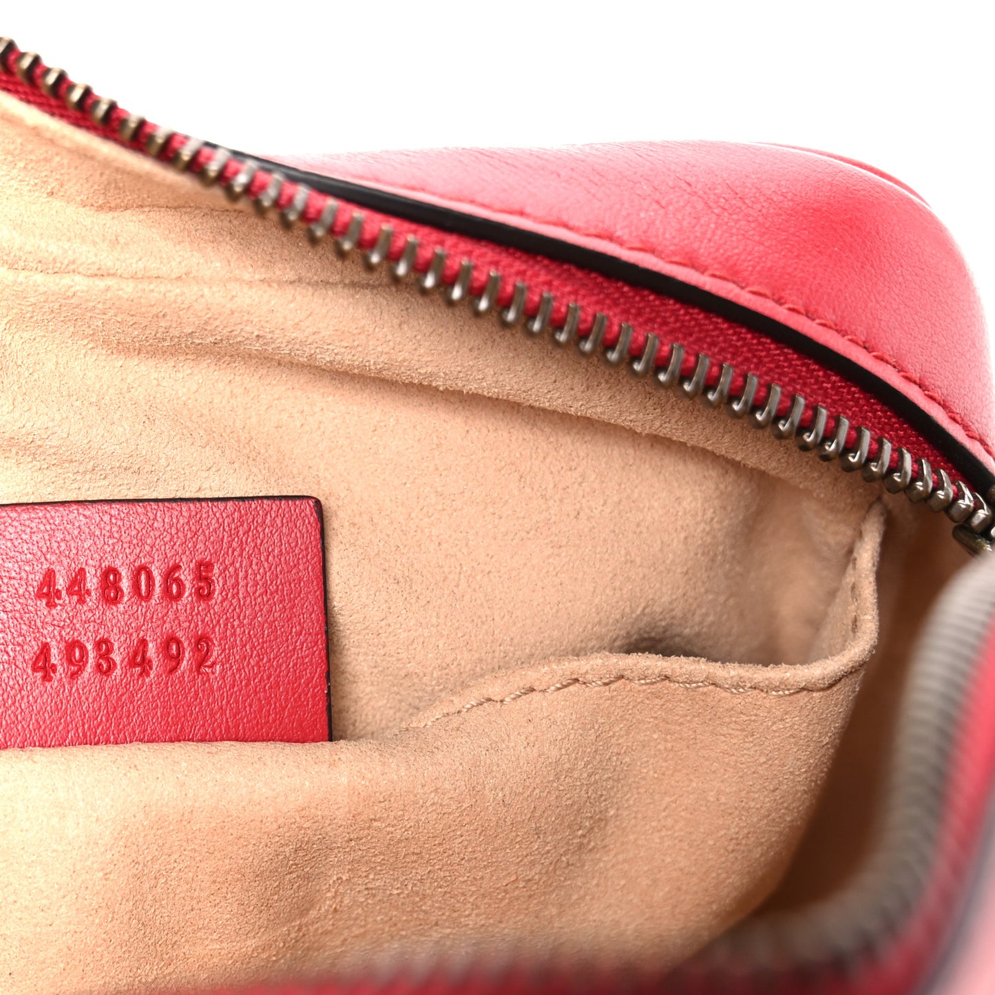 Calfskin Matelasse Mini GG Marmont Chain Shoulder Bag Hibiscus Red