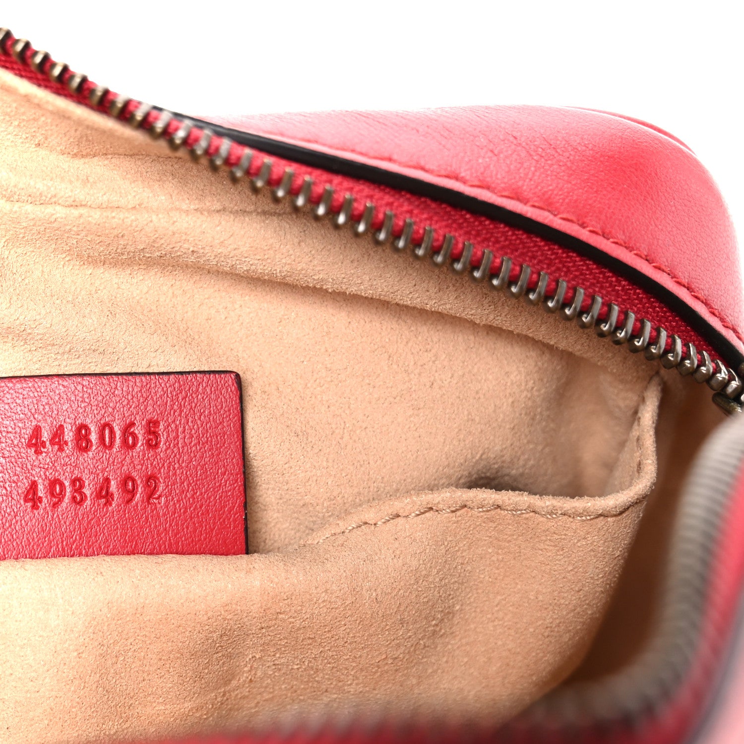Gucci Calfskin Matelasse Mini GG Marmont Chain Shoulder Bag Hibiscus Red 7 of 11