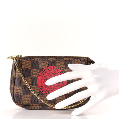 Louis Vuitton Damier Ebene Complice Trunks and Bags Mini Pochette Accessories Red 2 of 7