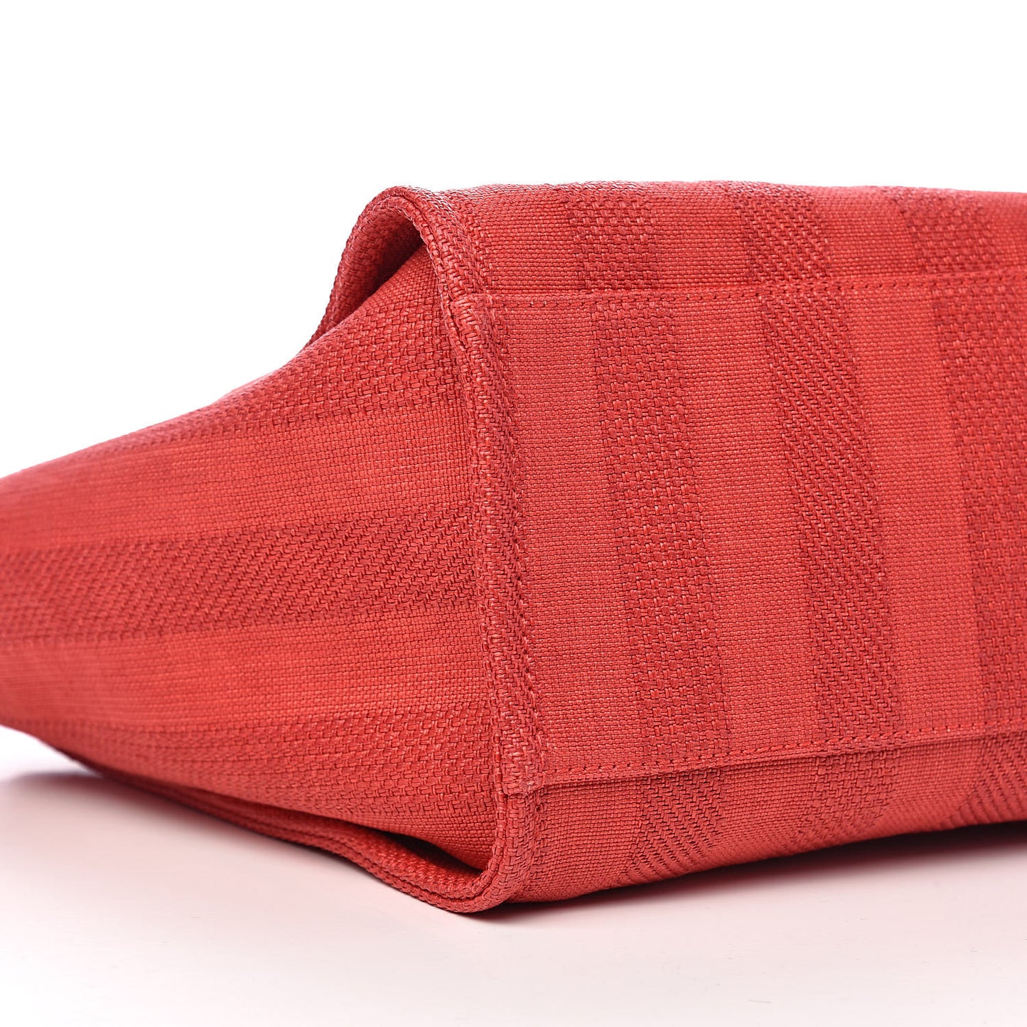 Mixed Fibers Striped Large Deauville Tote Red