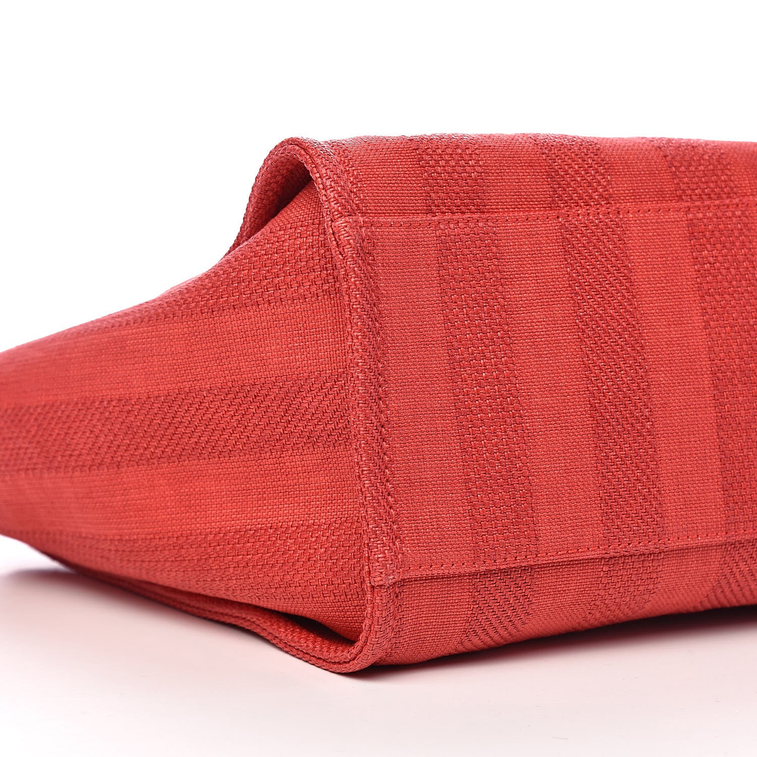Chanel Mixed Fibers Striped Large Deauville Tote Red 9 of 11