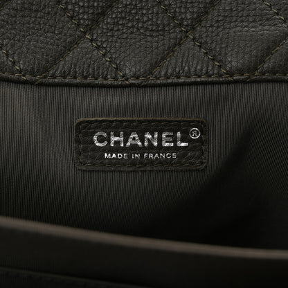 Chanel Calfskin Quilted XXL Travel Flap Bag Khaki 6 of 12