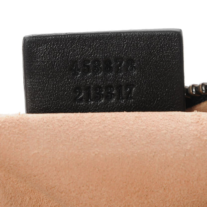 Gucci Calfskin Matelasse Small GG Marmont Double Zip Shoulder Bag Black 7 of 7