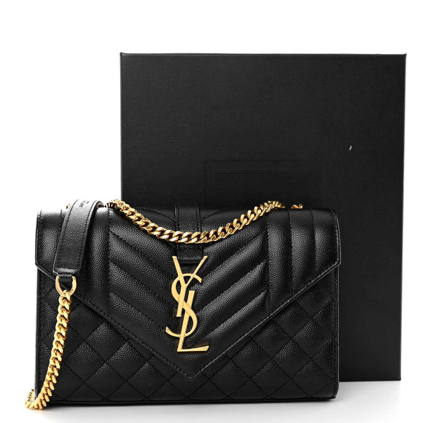 Grain De Poudre Textured Mixed Matelasse Triquilt Small Monogram Satchel Black