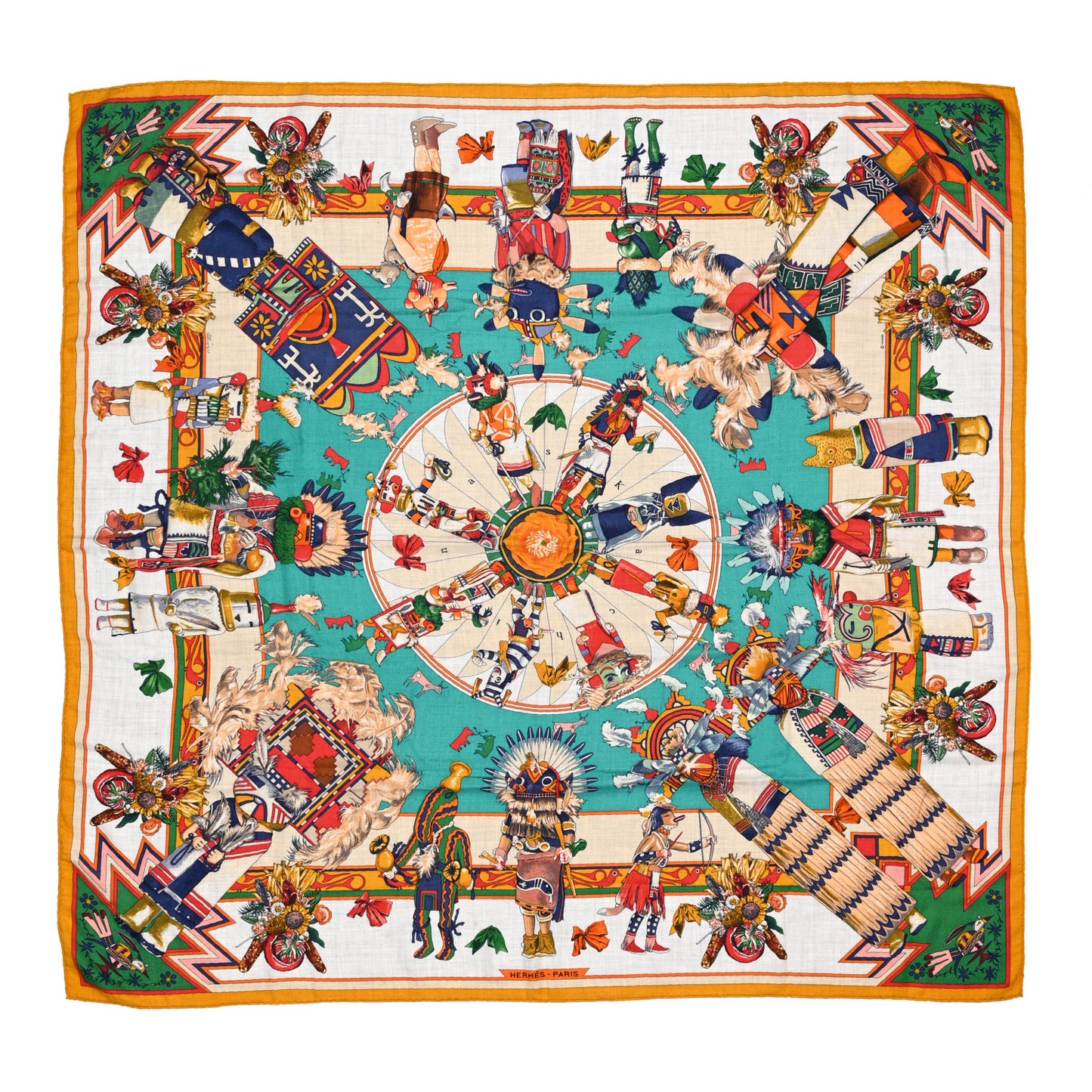 Cashmere Silk Kachinas Shawl 140