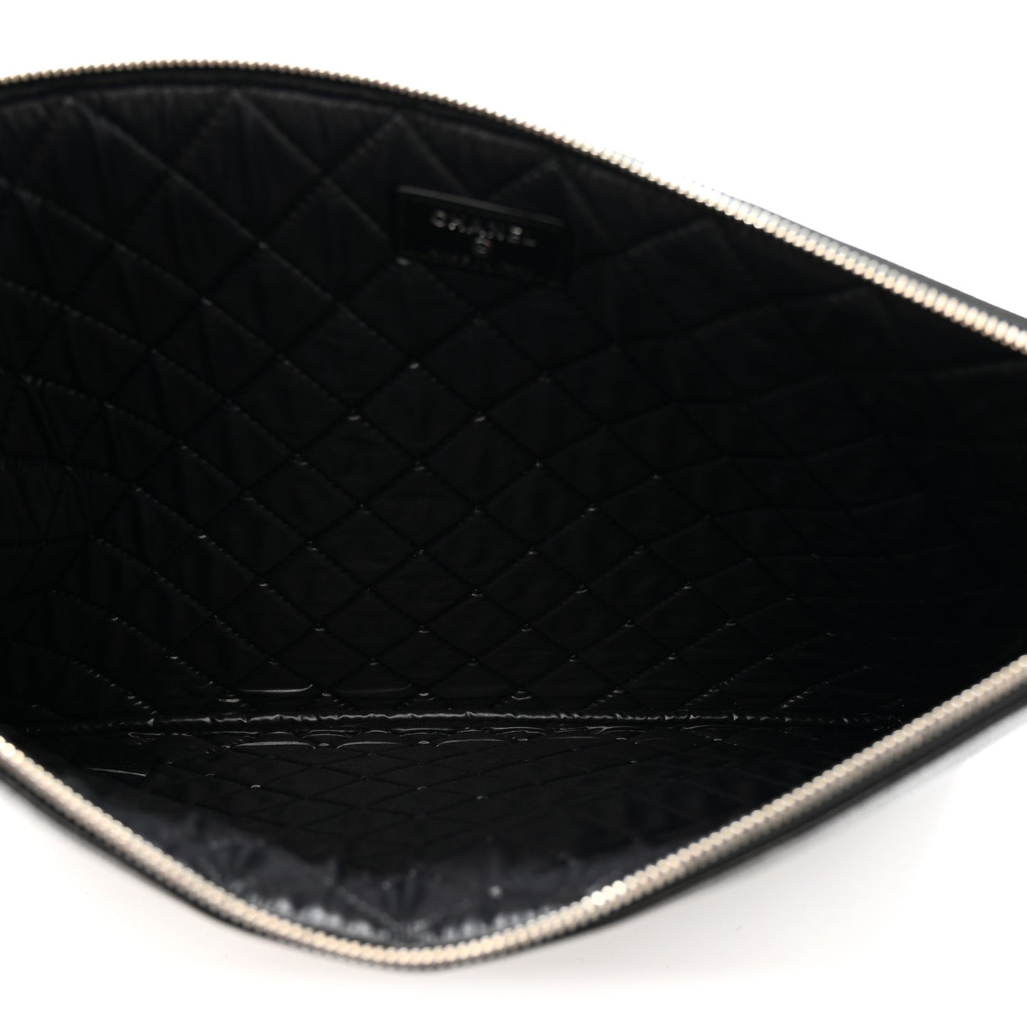 Caviar Studded Medium Deauville Pouch Black