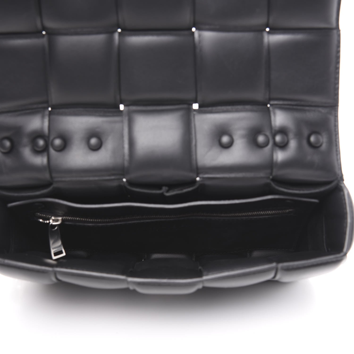 Bottega Veneta Lambskin Maxi Intreccio Padded Chain Cassette Crossbody Bag Black 4 of 8
