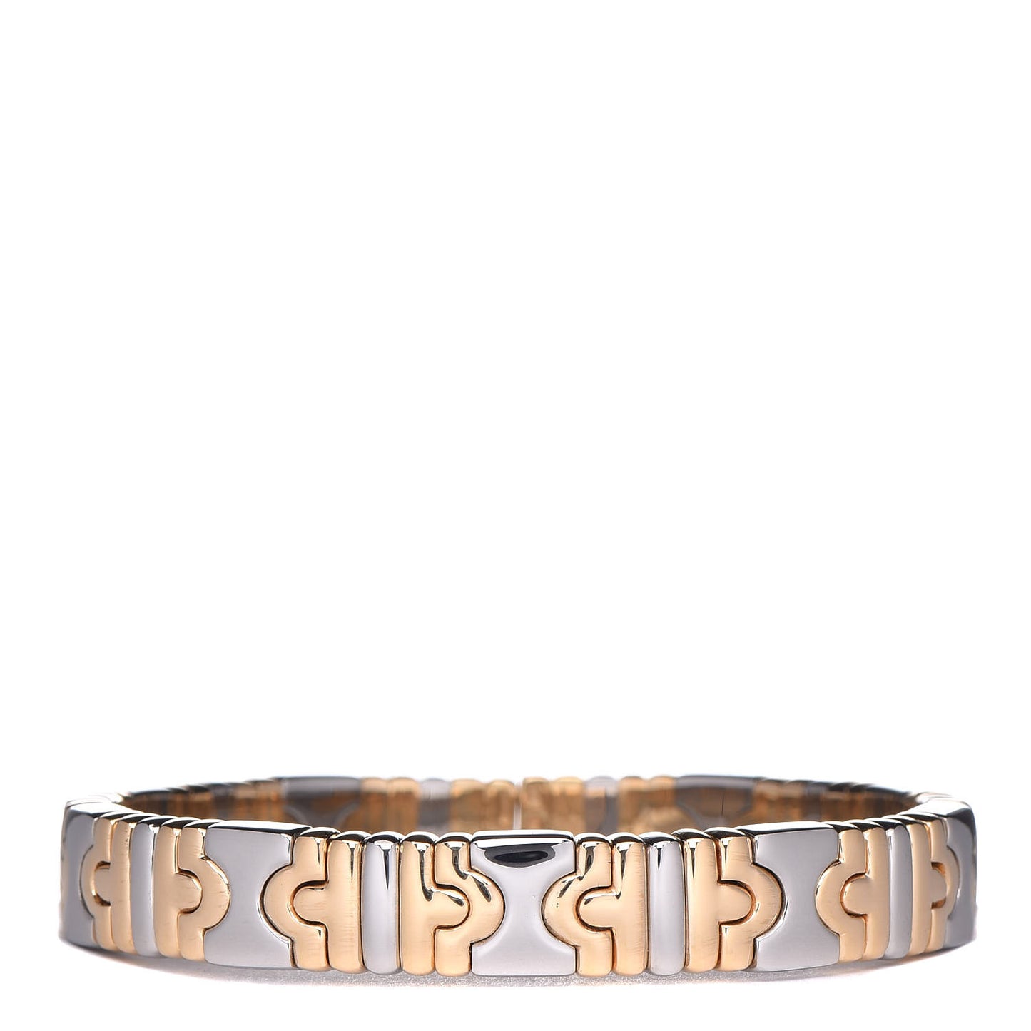 18K Yellow Gold Stainless Steel 10mm Parentesi Cuff Bracelet