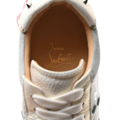 Christian Louboutin Calfskin Suede Patent Psychedelic Womens Loubishark Sneakers 35 Multicolor 7 of 8