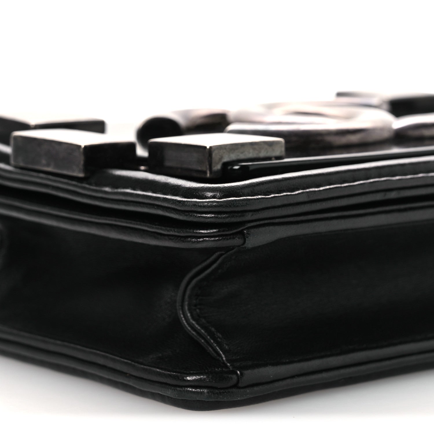 Chanel Plexiglass Lambskin Mini Boy Brick Flap Black 9 of 14