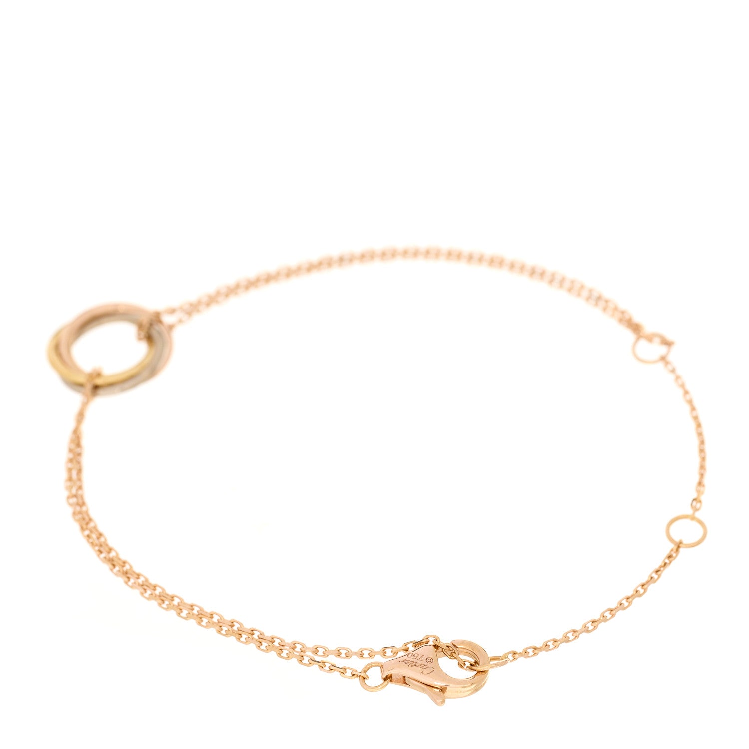 Cartier 18K Pink Yellow White Gold Trinity Bracelet 2 of 3