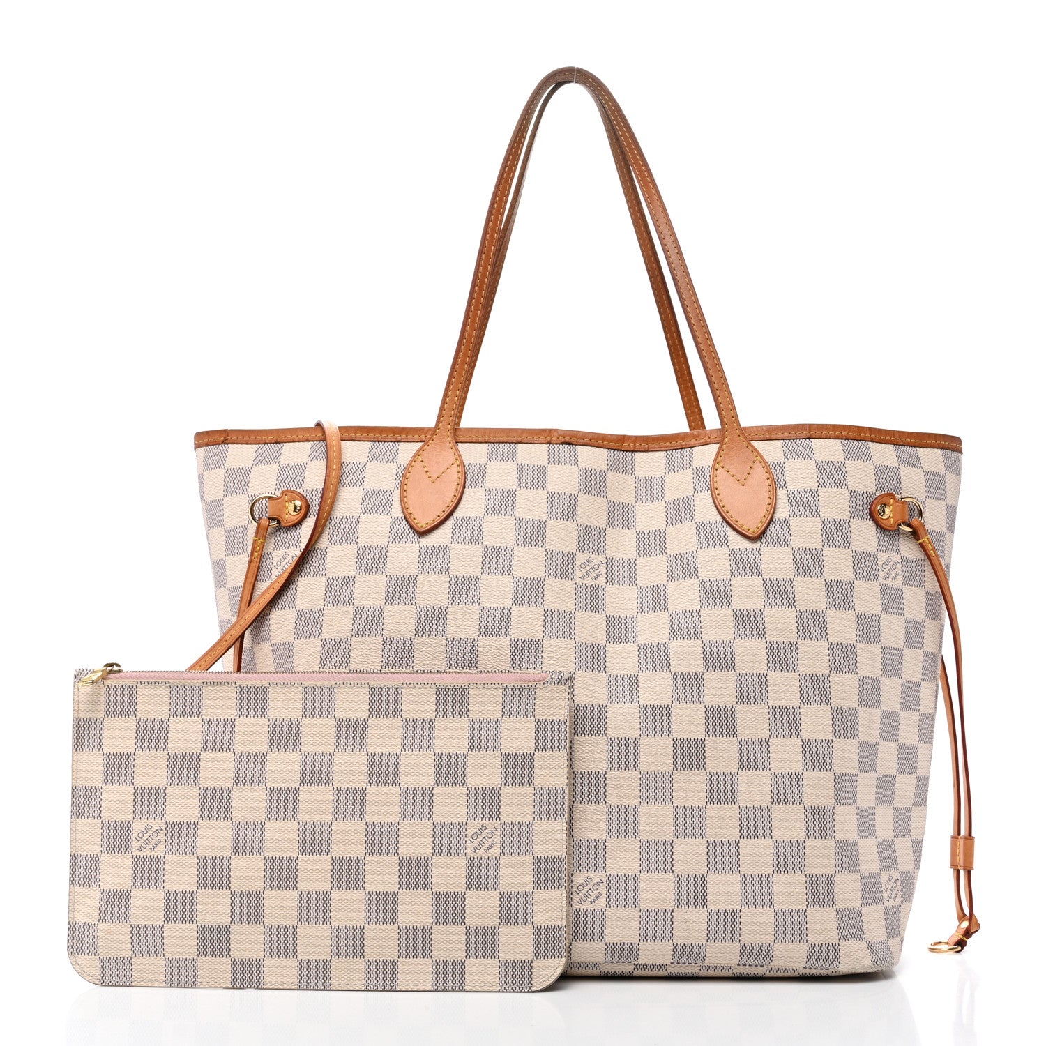 Louis Vuitton Damier Azur Neo Neverfull MM Rose Ballerine 3 of 14