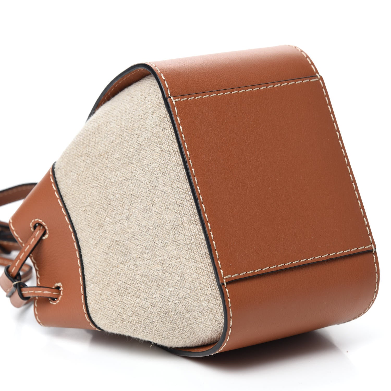 Loewe Calfskin Canvas Mini Hammock Shoulder Bag Natural Tan 6 of 12
