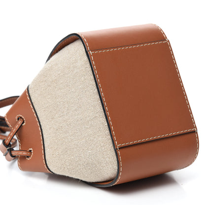 Loewe Calfskin Canvas Mini Hammock Shoulder Bag Natural Tan 6 of 12