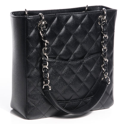 Chanel Caviar Petit Shopping Tote PST Black 3 of 8
