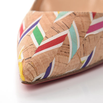 Christian Louboutin Cork Chevron Print So Kate 120 Pumps 39 Multicolor 9 of 9
