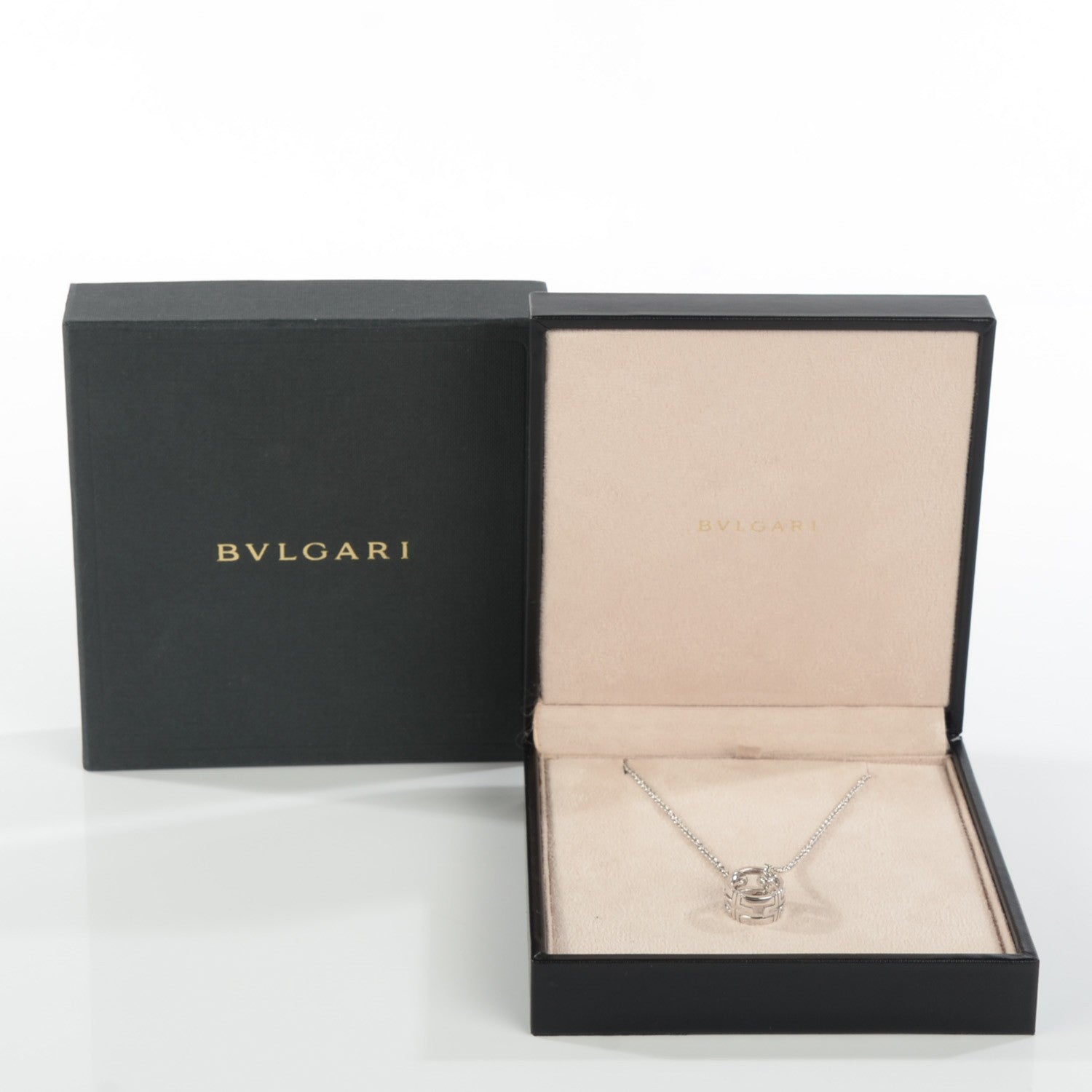 Bulgari 18K White Gold Parentesi Pendant Necklace 7 of 7